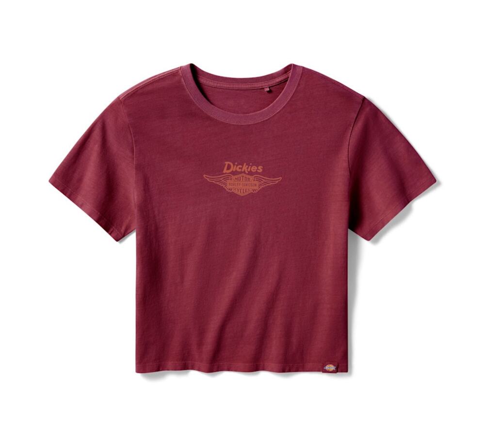 NWT Harley Davidson Women's Dickies x H-D Built to Outlast Boxy Fit Tee sz Large